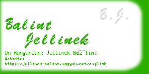 balint jellinek business card